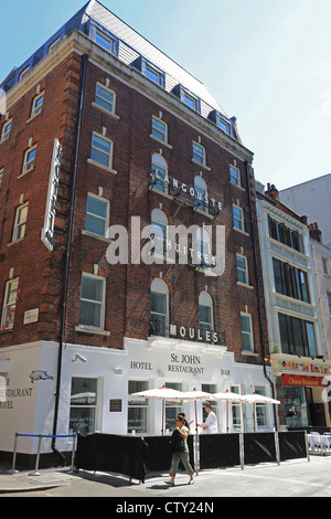 St John's boutique hotel sur Leicester Place, dans le West End de Londres, Angleterre, RU Banque D'Images