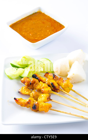 Poulet Satay Banque D'Images