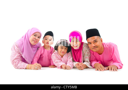 Au cours de la famille malay le Hari Raya aidilfitri Banque D'Images