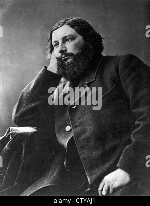 GUSTAVE COURBET (1819-1877) peintre réaliste français. Photo Nadar Banque D'Images