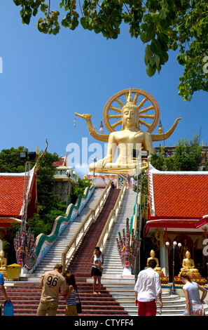 Le temple du Grand Bouddha et landmark est situé sur la côte nord-est de l'île de Ko Samui, Thaïlande. Banque D'Images