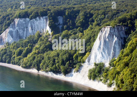 Vue de Victoria et de Kings' Chair, falaises blanches près de Sassnitz, Ruegen Island, Schleswig-Holstein, Allemagne Banque D'Images