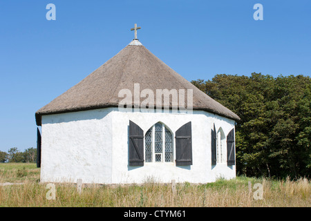 Chapelle près de Vitt, Kap Arkona, Ruegen Island, Côte de la mer Baltique, Schleswig-Holstein, Allemagne Banque D'Images