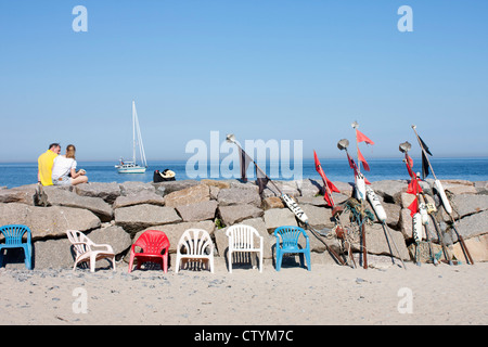 Port, Vitt, Kap Arkona, Ruegen Island, Côte de la mer Baltique, Schleswig-Holstein, Allemagne Banque D'Images