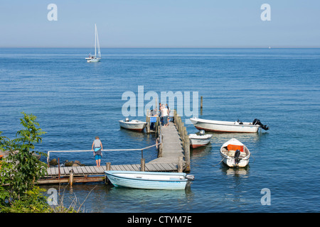 Port, Vitt, Kap Arkona, Ruegen Island, Côte de la mer Baltique, Schleswig-Holstein, Allemagne Banque D'Images