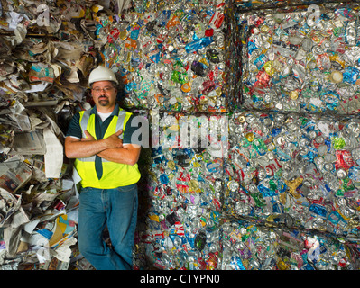 Directeur de l'usine de recyclage portrait Banque D'Images