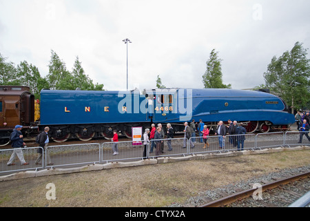 LNER Classe A4 4468 Mallard à l'Railfest 2012 à York National Rail Museum Banque D'Images