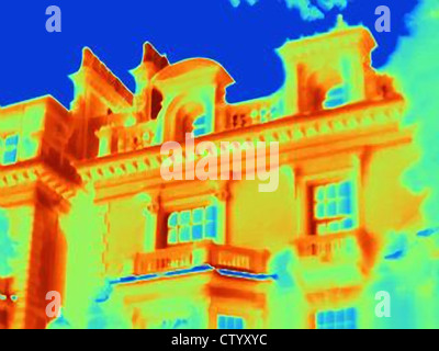 Image thermique de bâtiment très ornementé Banque D'Images