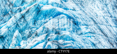 Panorama de la surface des glaciers Banque D'Images