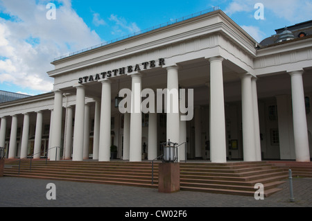 Hessisches Staatstheater Wiesbaden côté Bowling Green sur l'état de la ville de Hesse Allemagne Europe Banque D'Images