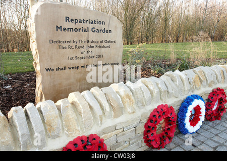 Vue générale du jardin du souvenir à Carterton lorsque le rapatriement des cérémonies sont organisées en l'honneur du personnel de service Banque D'Images