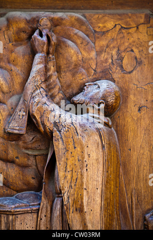 Objet fait main religieux anciens en bois Banque D'Images