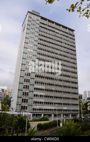 Dans les bureaux du conseil municipal d'Auckland, Auckland Avenue du gris sur l'Île du Nord en Nouvelle-Zélande. Banque D'Images