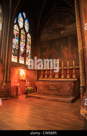 Chapelle en l'église St Séverin, Paris Banque D'Images