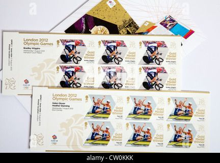 London Premier timbres olympiques commémoratives Banque D'Images