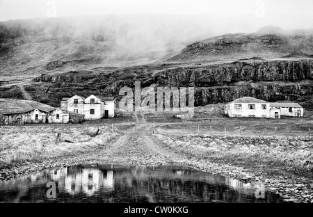 Ancienne ferme, l'Islande Banque D'Images