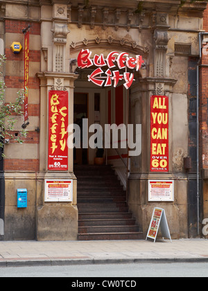 Ville buffet restaurant chinois et thaïlandais à Manchester, UK Banque D'Images