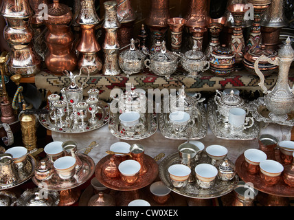 - Bashcharshiya Baščaršija le Coeur de Sarajevo, boutiques dans le quartier de Bazar Ottoman Bascarsija la Bosnie-et-Herzégovine Banque D'Images