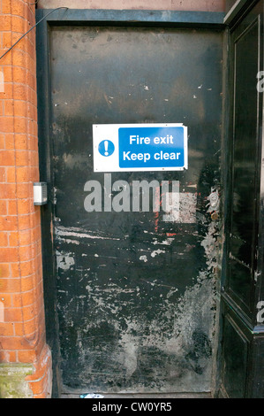 Un incendie de la porte de sortie Banque D'Images