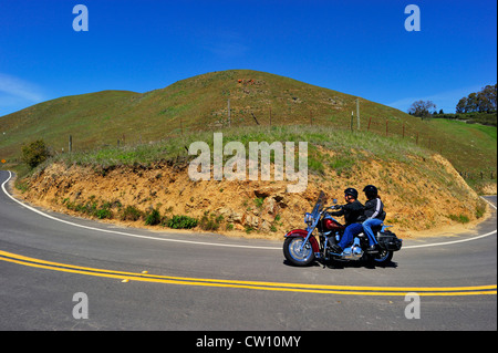 Rêve américain sur une Harley-Davidson, CALIFORNIA CA Banque D'Images