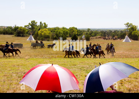 1867 Traité de Medicine Lodge, reconstitution traité Pageant, Parc Mémorial de la paix, de la médecine Lodge, KS, États-Unis d'Amérique Banque D'Images