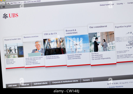 Site web bancaire UBS Banque D'Images