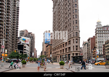 Flatiron Building Broadway District 5e Avenue, Manhattan New York United States of America Banque D'Images