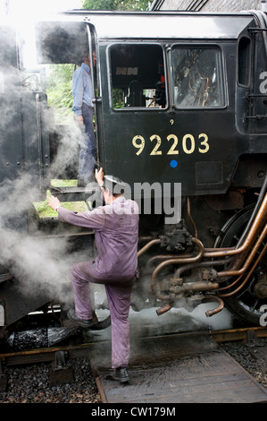 Locomotive à vapeur Prince Noir Banque D'Images