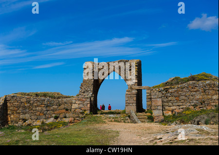 Grosnez Castle, île de Jersey, Channel Islands Banque D'Images