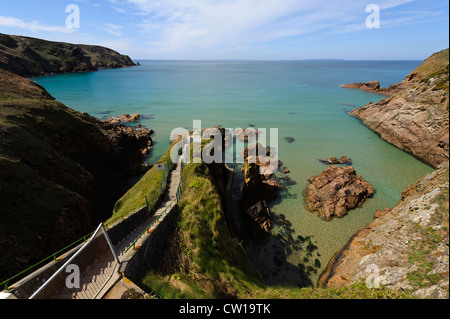 Plémont Bay, île de Jersey, Channel Islands Banque D'Images