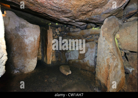 Sépulture néolithique La Hougue Bie ca. 3,000 b.c.Île de Jersey, Channel Islands Banque D'Images