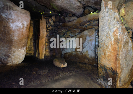 Sépulture néolithique La Hougue Bie ca. 3,000 b.c.Île de Jersey, Channel Islands Banque D'Images