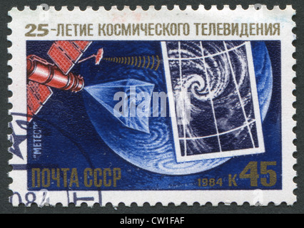 Urss - circa 1984 : timbres-poste imprimés dans l'URSS, a consacré 25 ans de l'espace plat, vers 1984 Banque D'Images