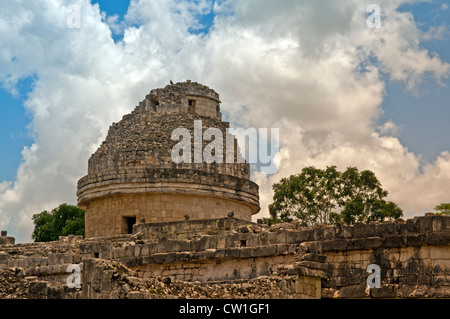 La tour Observatoire Caracol, Chichen Itza Banque D'Images