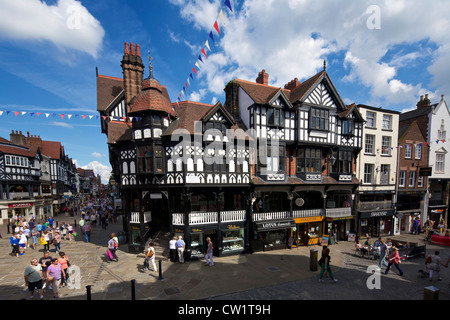 Les lignes Ligne St Michaels Bridge Street Chester Cheshire England UK Banque D'Images