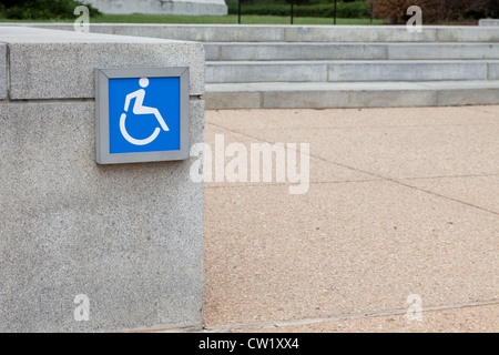 Accès handicapés sign Banque D'Images