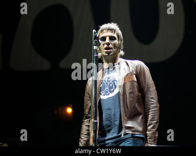 Avec Liam Gallagher d'Oasis autrefois Beady Eye Banque D'Images