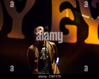 Avec Liam Gallagher d'Oasis autrefois Beady Eye Banque D'Images