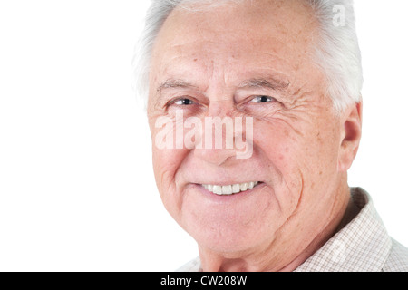 Portrait masculin senior man smiling Banque D'Images