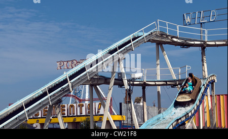 le toboggan aquatique Banque D'Images