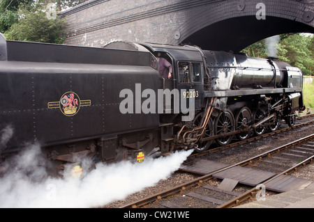 Locomotive à vapeur Prince Noir Banque D'Images