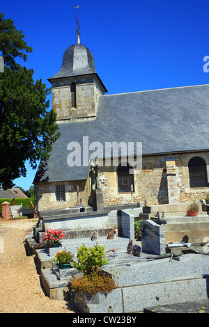 Eglise (église), Pin, Calvados, Basse Normandie, France Banque D'Images