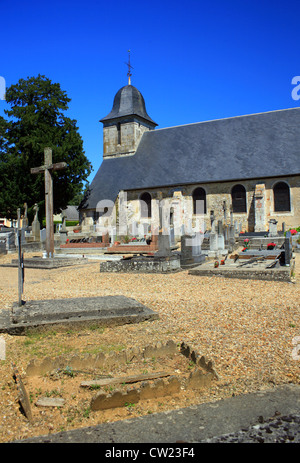 Eglise (église), Pin, Calvados, Basse Normandie, France Banque D'Images