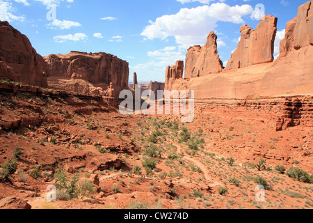 Park avenue, Arches national park, Moab, Utah, USA Banque D'Images