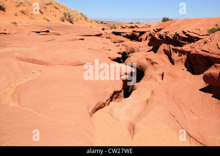 Entrée de Lower Antelope Canyon, Arizona, USA Banque D'Images