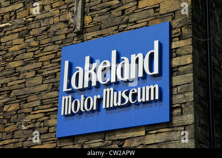 Inscrivez-vous à la Lakeland Motor Museum, à Backbarrow, South Lakeland, Cumbria, Angleterre, Royaume-Uni Banque D'Images