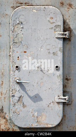 Ancien Navire gris texture de fond de la porte Banque D'Images