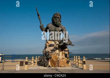 Le roi Neptune statue, Virginia Beach Banque D'Images