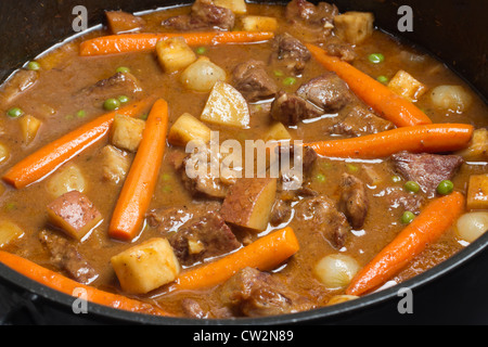 Navarin printanier, ragoût d'agneau français avec les pommes de terre, les navets et les carottes Banque D'Images