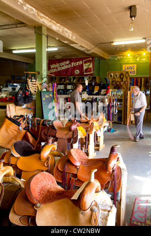 Selles, Langston's Western Wear en bestiaux City, Oklahoma City, OK, États-Unis d'Amérique Banque D'Images